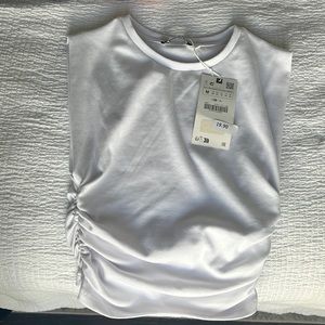 White Zara cropped tank never worn